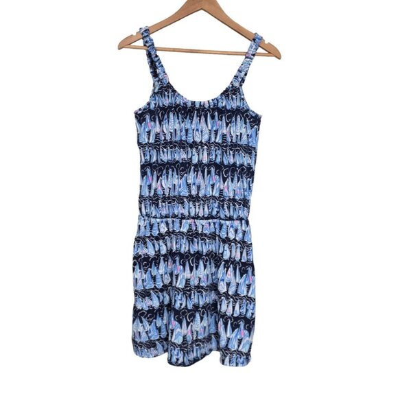 Women's - Lilly Pulitzer Loro Sails & Stripes Romper, Size Medium - Picture 2 of 10